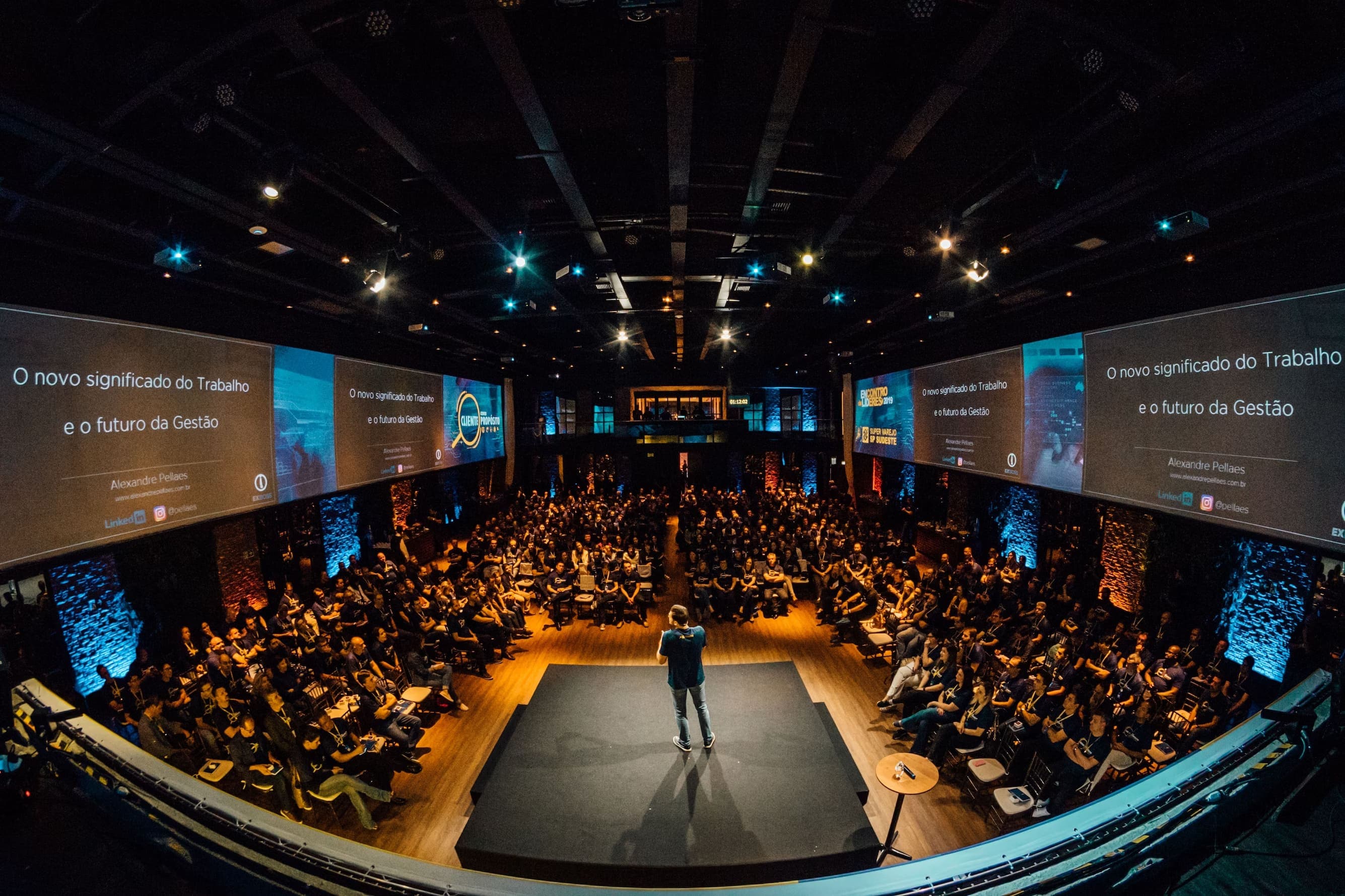 Convidados em um evento corporativo